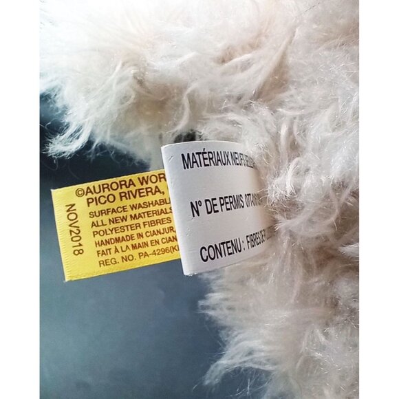 Miyoni By Aurora Standing Plush Llama Soft Cream Stuffed Animal Toy 12" Tall - Picture 10 of 14